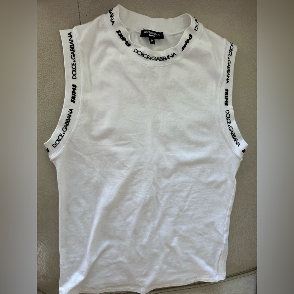 Dolce & Gabbana x Skims  White Sleeveless Top - Picture 6 of 6